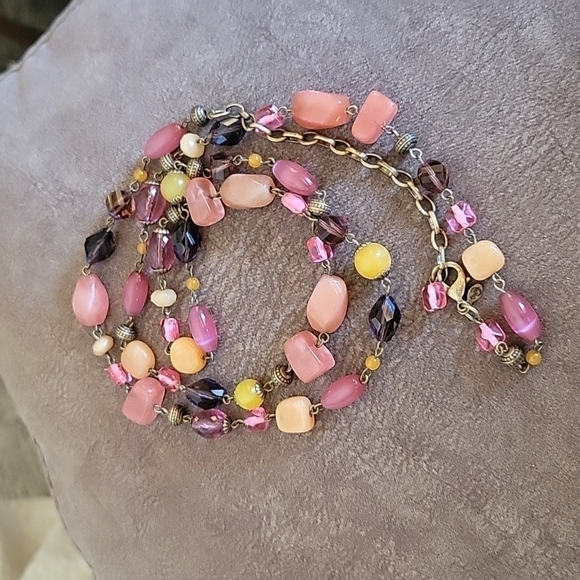 Premier DESIGNS Spring Fever Gemstone Beaded Long Necklace - Picture 2 of 9